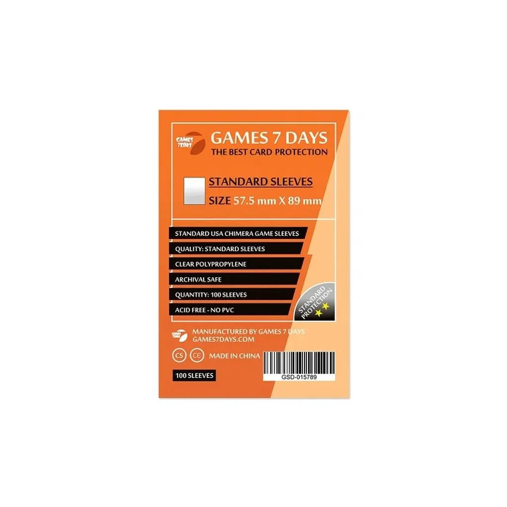 Протектор для карт Games 7 Days 57.5 х 89 мм, Standard USA Chimera, 100 шт (STANDART) (GSD-015789)