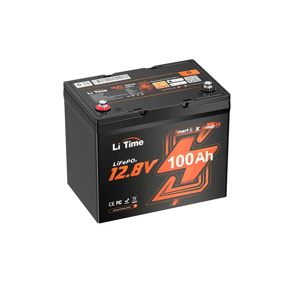 Акумуляторна батарея літій-залізо-фосфатна з Bluetooth 12.8В 100А*год LiFePO4 LiTime Group24 L12V100-100-GROUP24-BT-4-A70 (44-00513) - фото 2