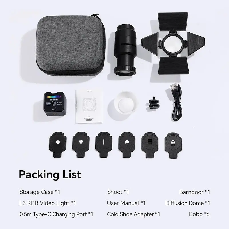 Відеосвітло Ulanzi Vijim L3 RGB COB Fill Light (UV-L052GBB1 L3 RGB) - фото 2