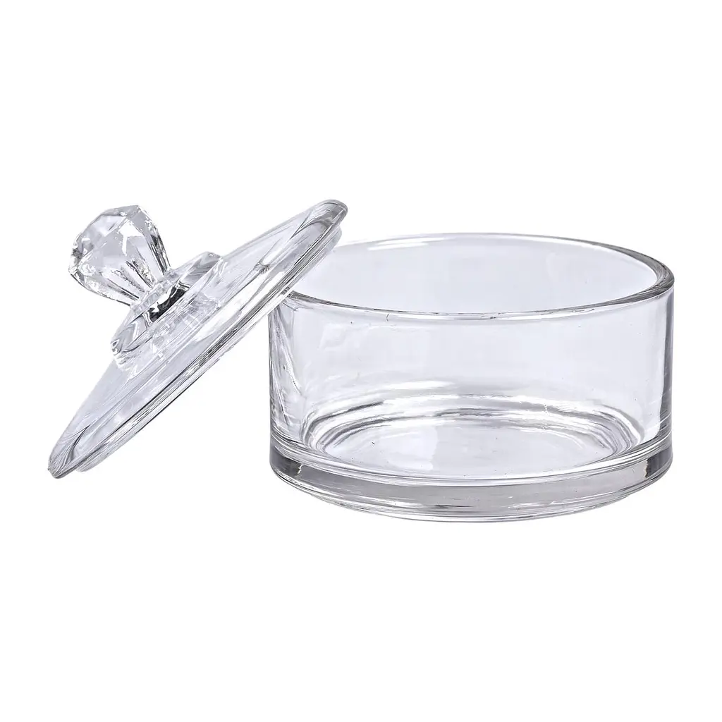 Цукерниця із товстого скла Fiora Cher з кришкою 10 см Yiwu HP-YH-24 - фото 3
