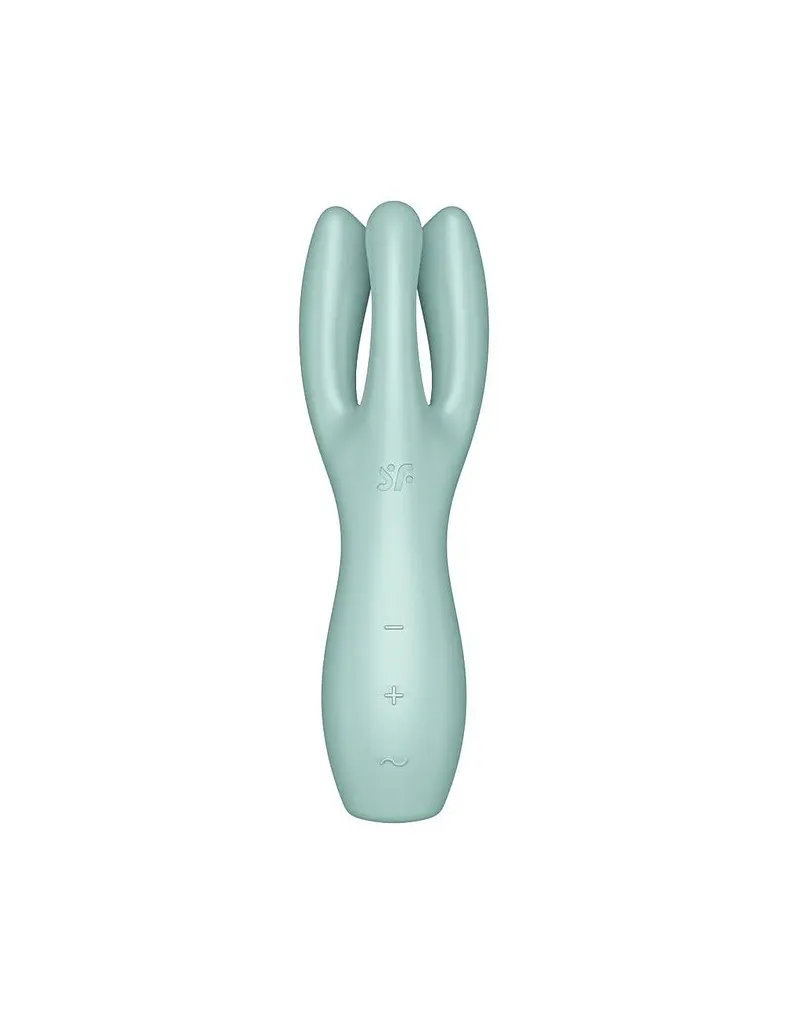 Кліторальний вібратор Satisfyer Threesome 3 Mint з трьома пальчиками - фото 2