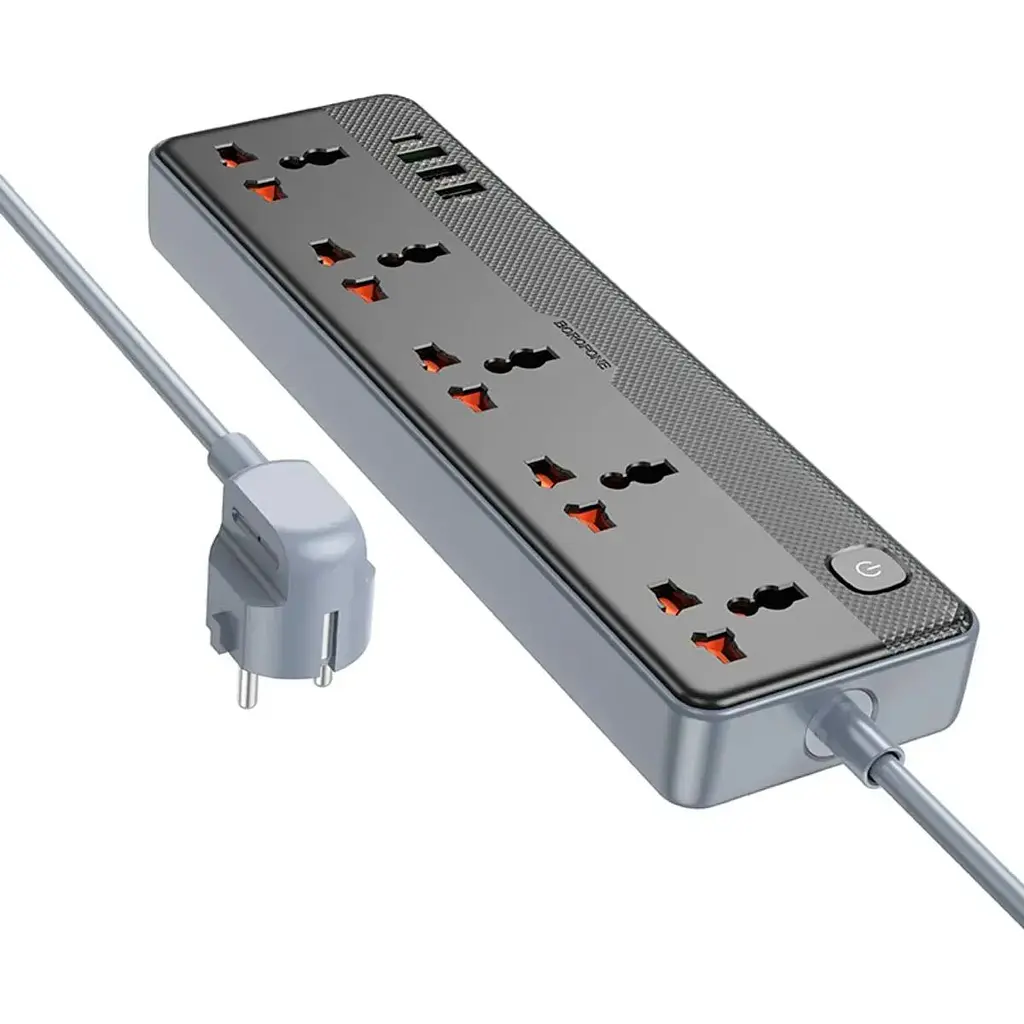 Мережевий фільтр Borofone BAC5A Lord Black (6941991111501) [133990] - фото 2