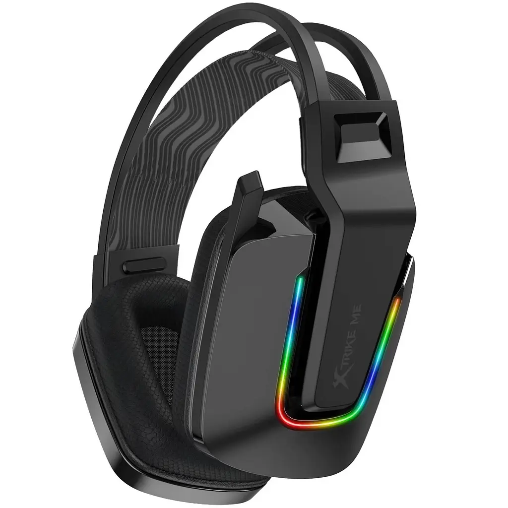 Ігрова гарнітура XTRIKE ME GH-712 USB + 3.5 мм із RGB-підсвічуванням і кабелем 2 м чорна