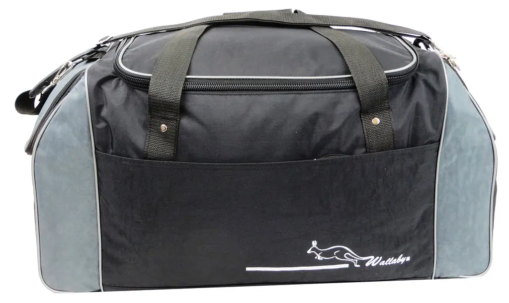 Спортивна сумка Wallaby 447-7 59 л Чорна з сірим