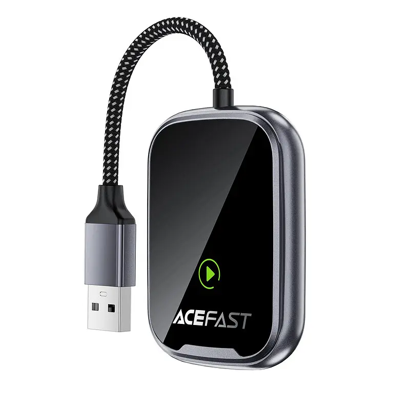 Адаптер ACEFAST QC1 CarPlay бездротовий adapter for car металево-сірий