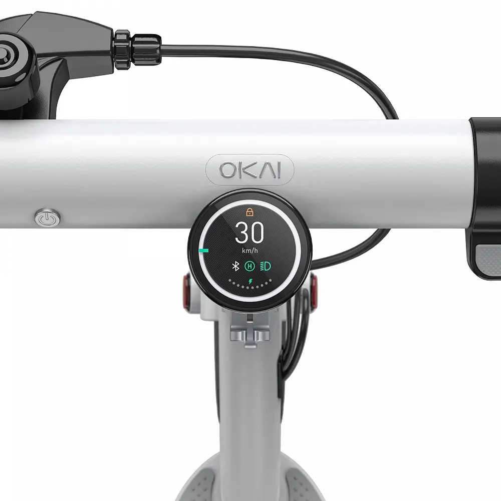 Електросамокат OKAI ES10-NEON Lite White 9", 300(600)W, 7.8Ah, 30km, 25km\h, 20%, NFC, App, 15kg (ES10-W) - фото 10