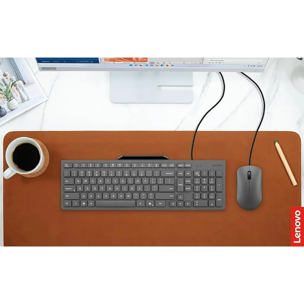Комплект (клавиатура и мышь) Lenovo 310 USB-A Wired Combo UA - фото 9