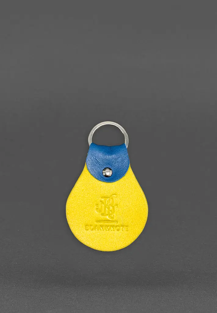 Шкіряний брелок Патріотичний синьо-жовтий - фото 3
