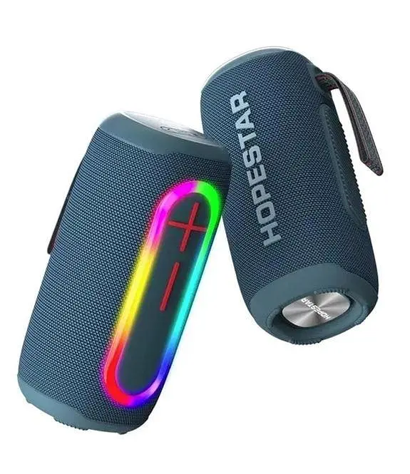 Портативна акустика Hopestar P60 з підсвіткою LED бездротова синя - фото 2