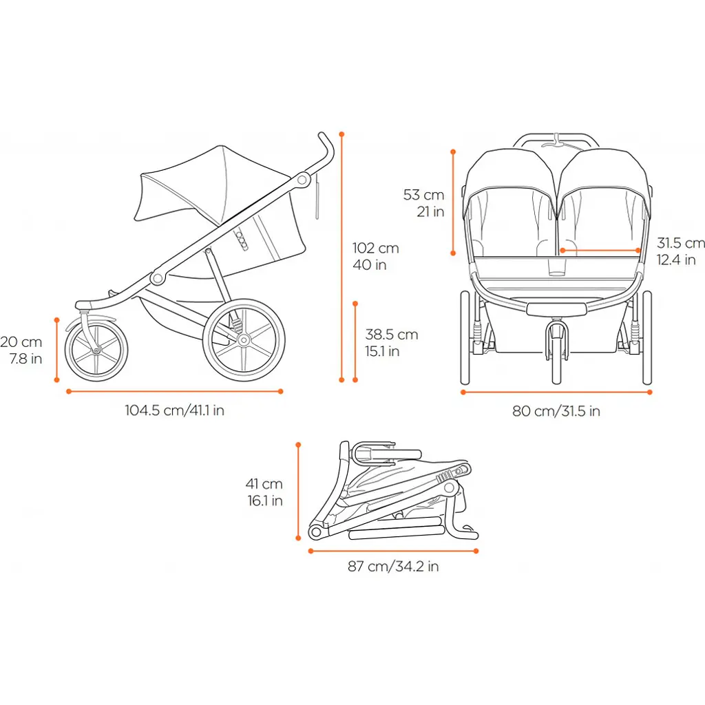 Детская коляска Thule Urban Glide 2 Double Black [10101951] [107648] - фото 6