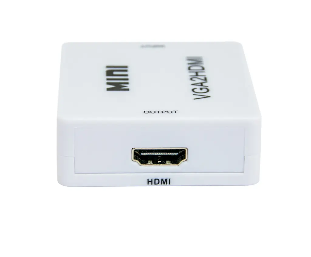 Перехідник з VGA HDMI зі звуком MiNi VGA2HDMI білий конвертор vga to hdm - фото 4