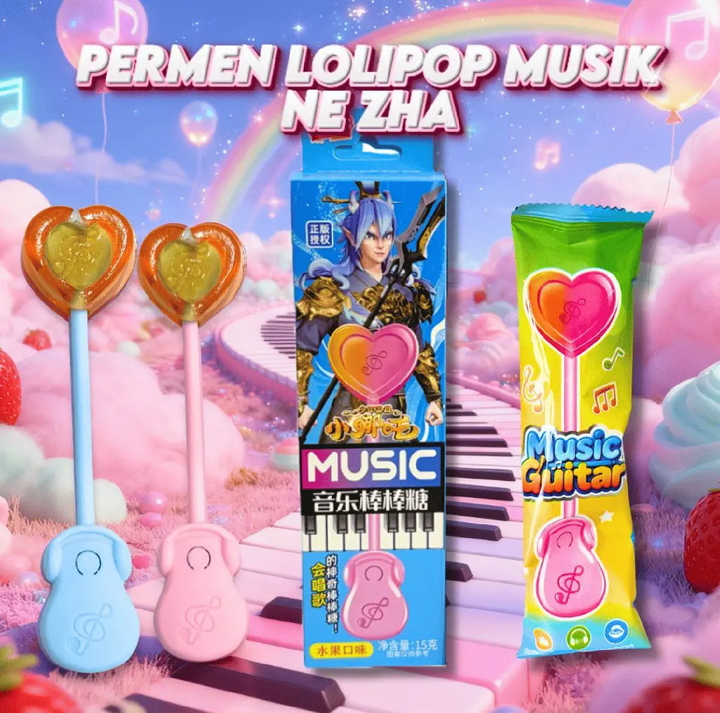 Льодяник на паличці Music Audio Lollipop Нечжа Ао Бін 1шт, 15г - фото 3