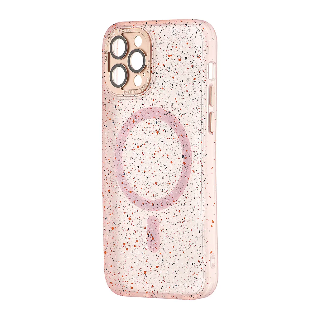 Чохол Splatter with MagSafe Protected Camera iPhone 12 Pro Pink
