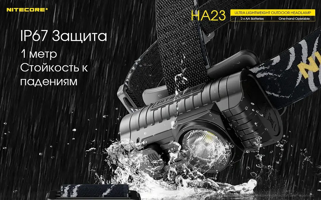 Налобный фонарь Nitecore HA23 AAx2 250лм - фото 8