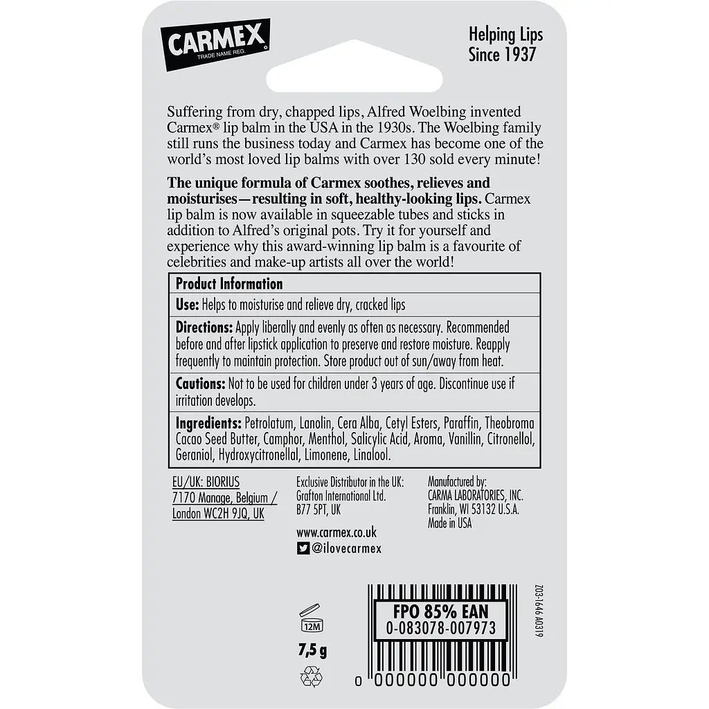 Бальзам для губ в баночці Carmex Pot Original Wild Класичний 7.5 г - фото 3