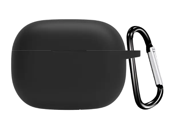 Чехол-накладка DK для Realme Buds T300 | Silicone Candy Friendly с карабином (017219) (black) - фото 2