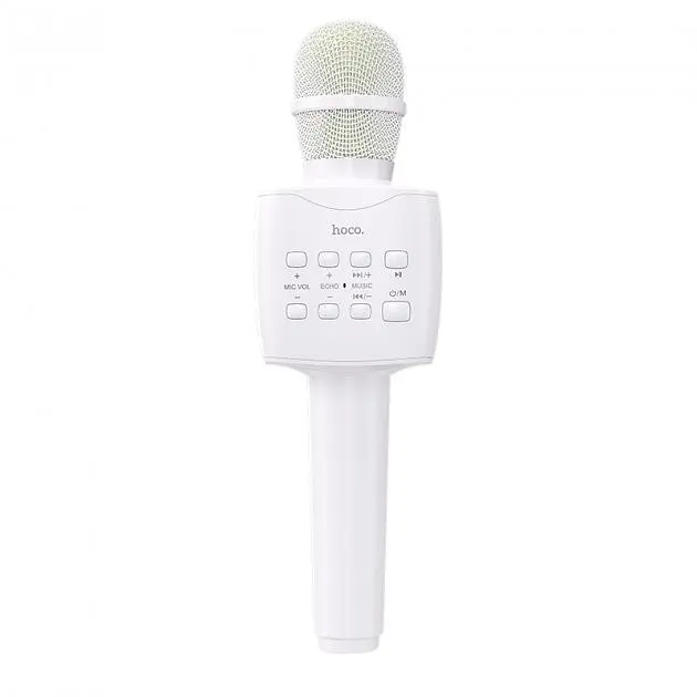 Мікрофон-колонка HOCO BK5 Cantando karaoke microphone bluetooth білий - фото 2