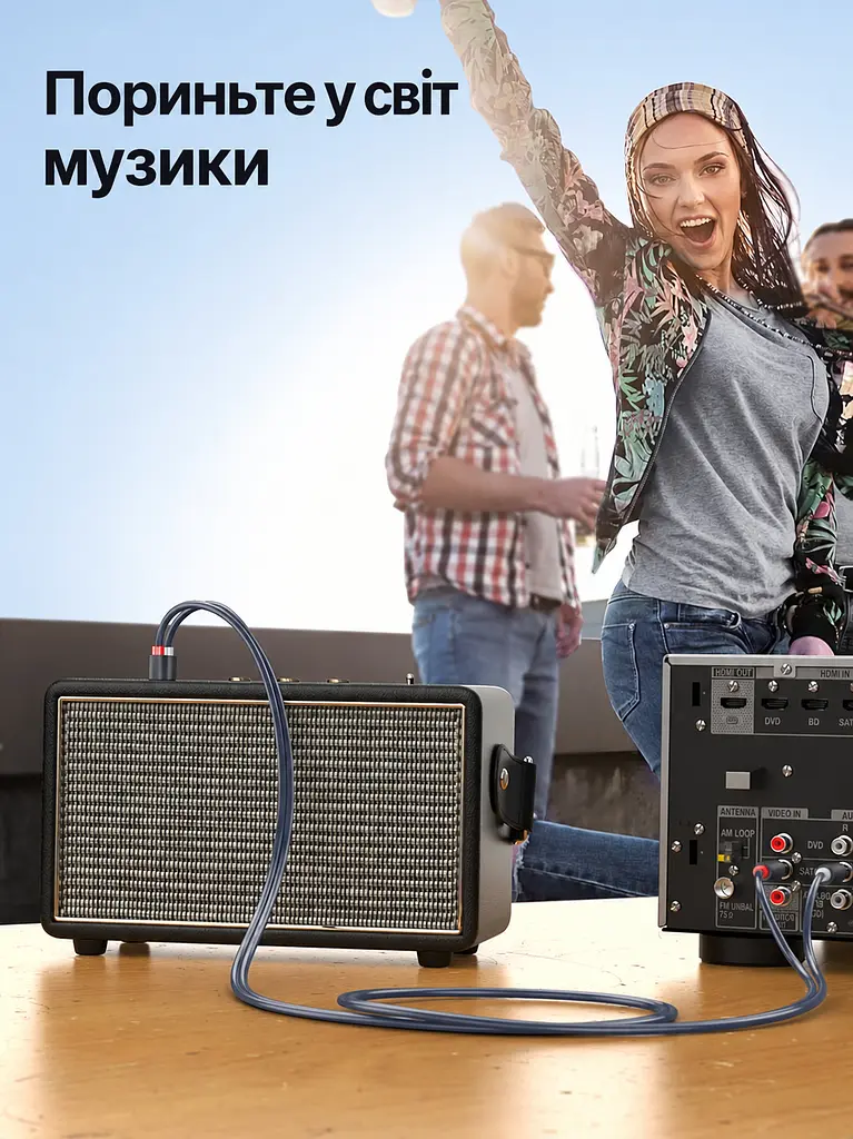 Стереоаудіокабель UGREEN AV104 1 м тюльпани 2 RCA штекери на 2 RCA штекери з подвійним екрануванням з позолоченими роз’ємами з кольоровим маркуванням каналів чорний (30747) - фото 8