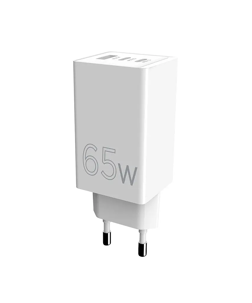 Мережевий зарядний пристрій Sigma mobile X-power 65W GaN, PD, QC (2xUSB-C + 1xUSB-A) Білий (PS65-01) - фото 9