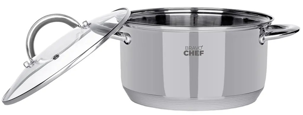 Каструля Bravo Chef 22 см (4.35 л) з кришкою (6720870) - фото 4