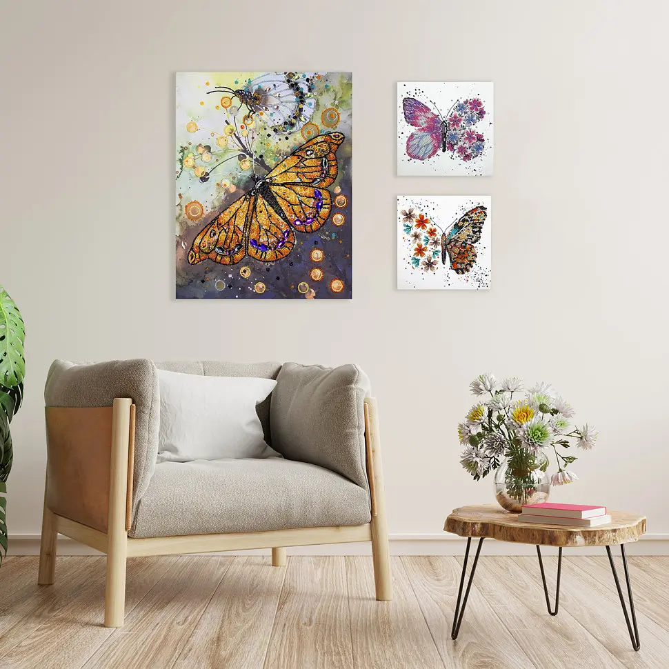 Набор-мини для вышивания бисером Abris Art Тигровые крылья 15х15 см Art AM-239   - фото 7