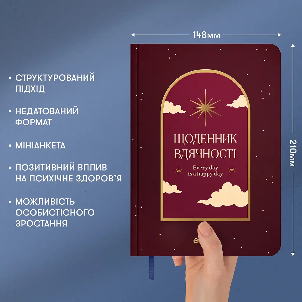 Дневник благодарности Orner "Ночное небо" красный - фото 6