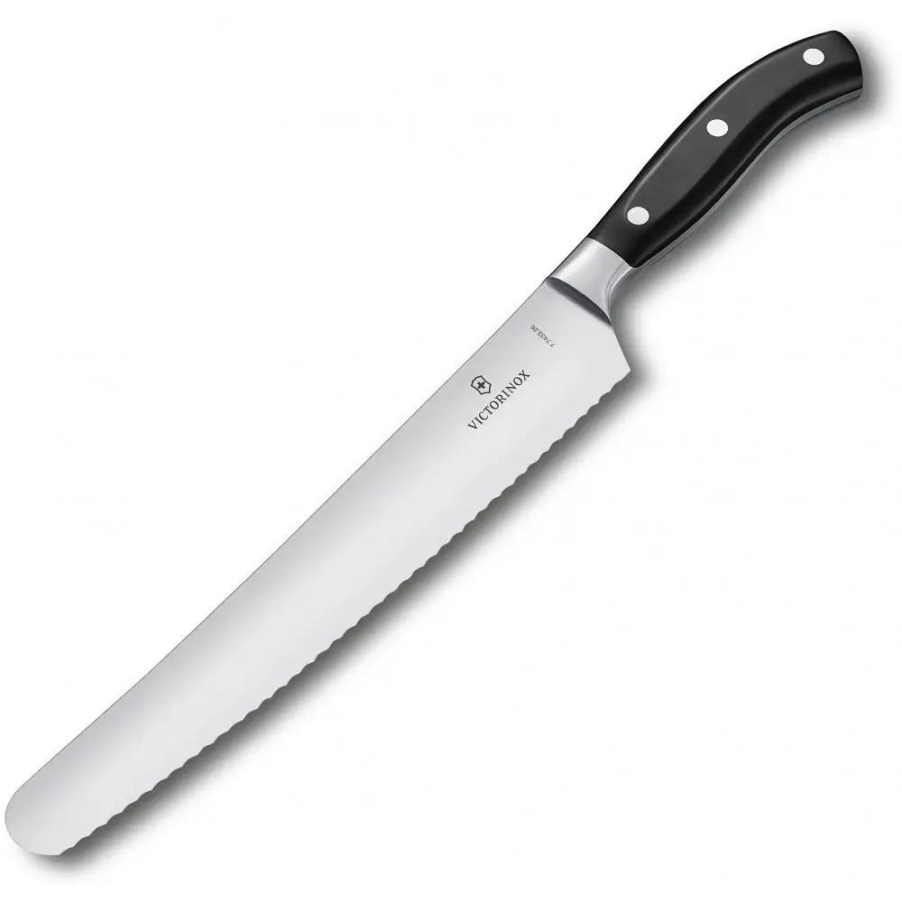 Кухонний ніж Victorinox Grand Maitre Bread лезо 26см хвил. для хліба з чорн. ручкою у подар.упак. - фото 2