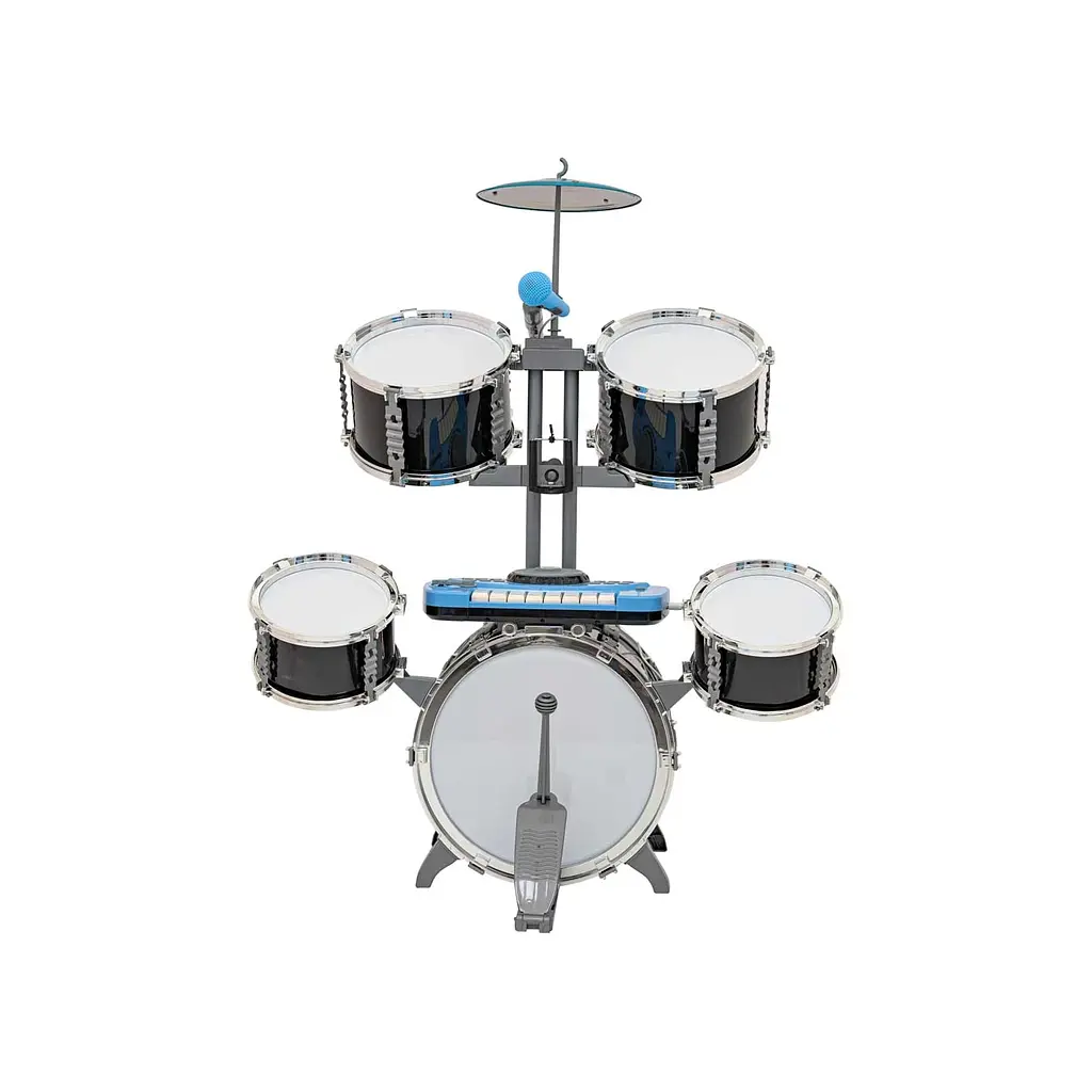 Большие барабаны для детей с клавиатурой и микрофоном + стул - фото 3