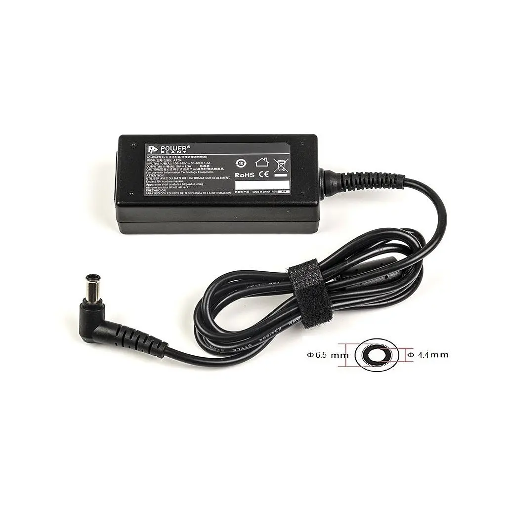 Блок питания для монитора PowerPlant for monitor LG 220V, 19V 25W 1.3A (6.5*4.4) with pin (LG25F6544) - фото 2