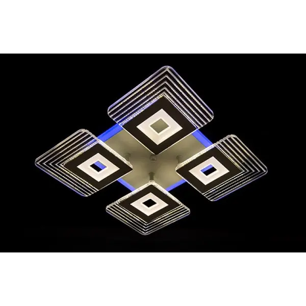 LED люстра світильник з пультом і підсвічуванням Linisoln 2726-4 GR - фото 3