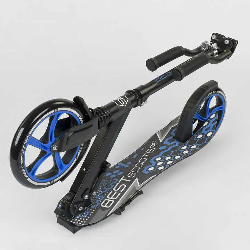 Самокат дитячий Best Scooter 83х15х39 см Чорно-синій 000231563 - фото 6