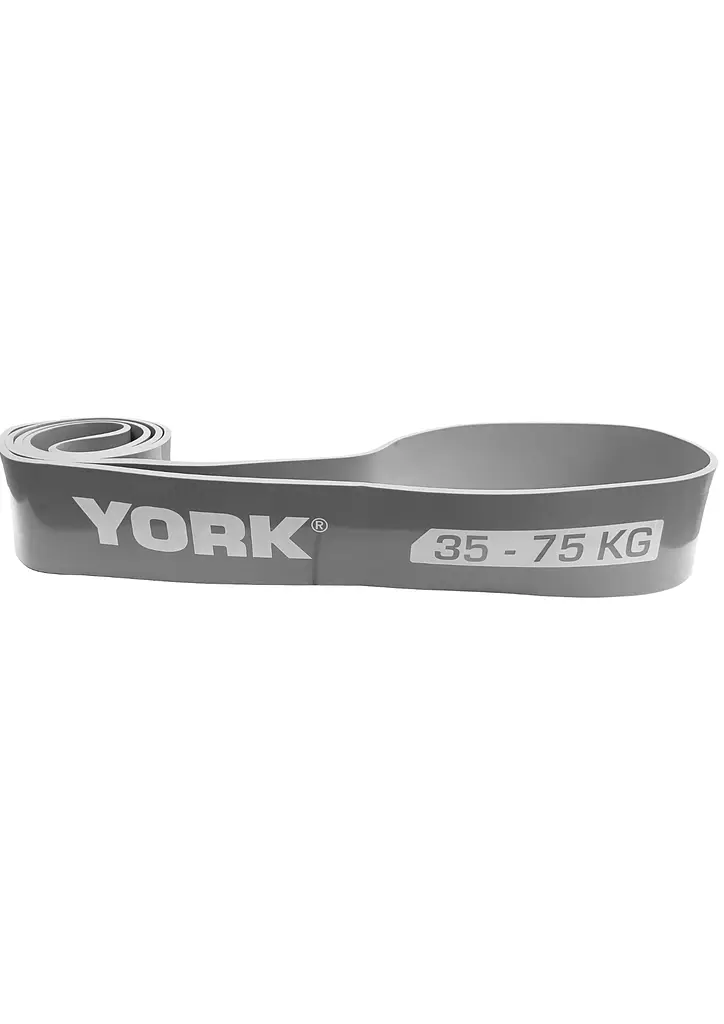 Резинка для фітнесу York 35-75кг - 2080x85x4,5 мм, сірий - фото 2