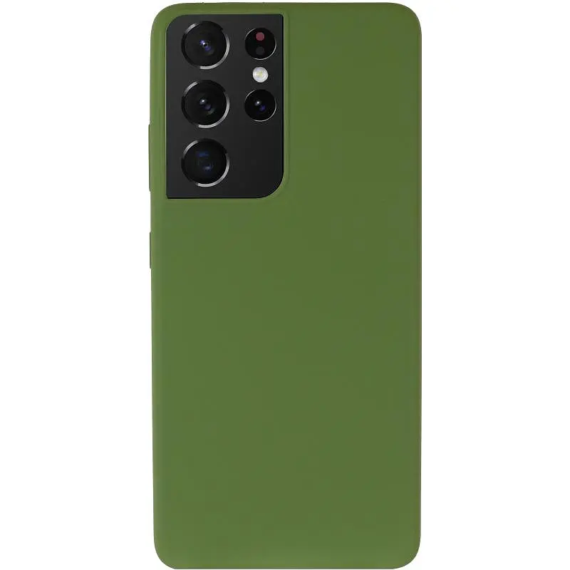 Чохол Silicone Cover Ummi Lakshmi (AA) для Samsung Galaxy S21 Ultra Зелений / Dark green - фото 2