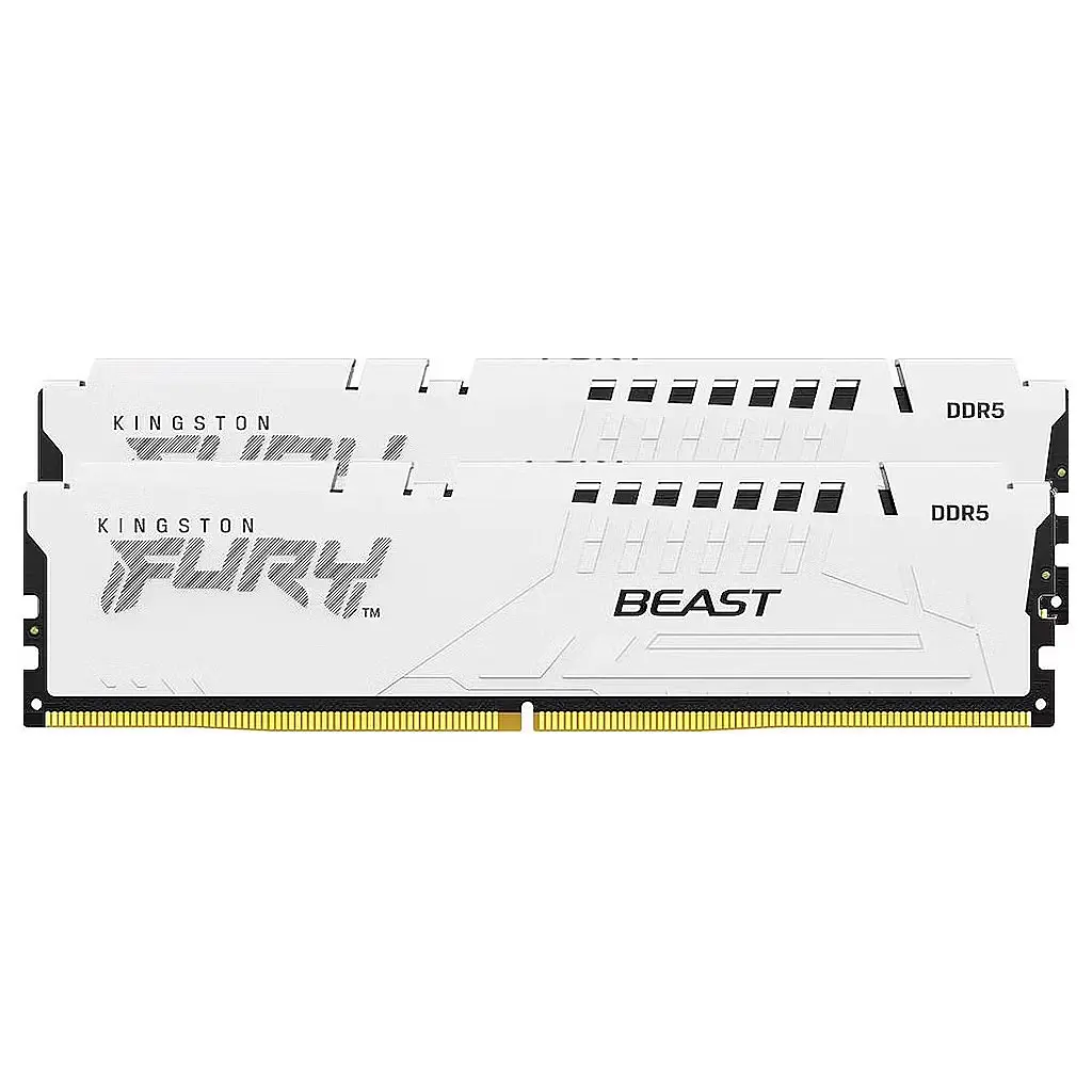 Модуль пам'яті для комп'ютера DDR 64GB (2x32GB) 5200 MHz FURY Beast White Kingston Fury (ex.HyperX) (KF552C40BWK2-64) - фото 3