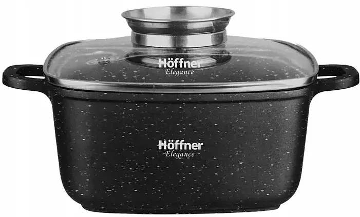 Набор 3 кастрюли с крышками Hoffner HF-7766 аромодифузором мраморным покрытием - фото 3