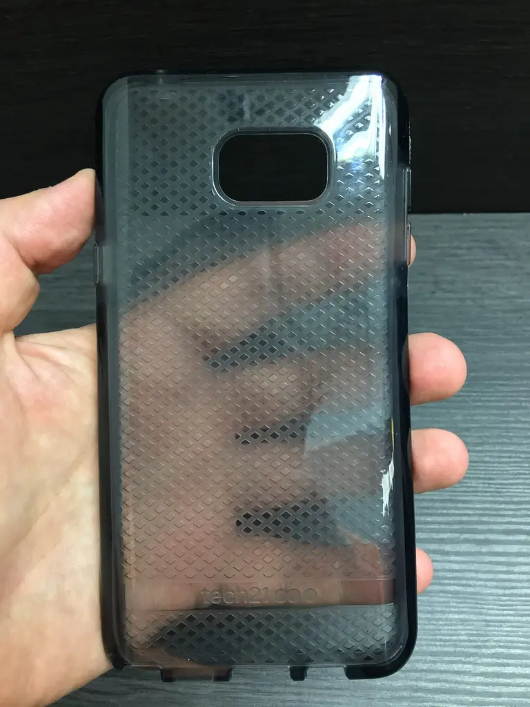 Прозорий силіконовий чохол Tech21 Evo Tactical Samsung Galaxy Note 5 Black - фото 5
