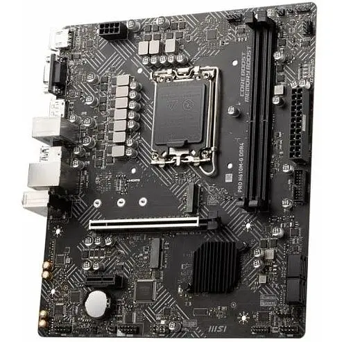 Материнська плата MSI PRO LGA1700, H610M-G DDR4, H610, 2xDDR4, Int.Video(CPU), 4xSATA3, 1xM.2, 1xPCI-E 16x 4.0, 1xPCI-E 1x 3.0, 1xM. 4xUSB3.2/6xUSB2.0, VGA/HDMI/DP, MicroATX - фото 3