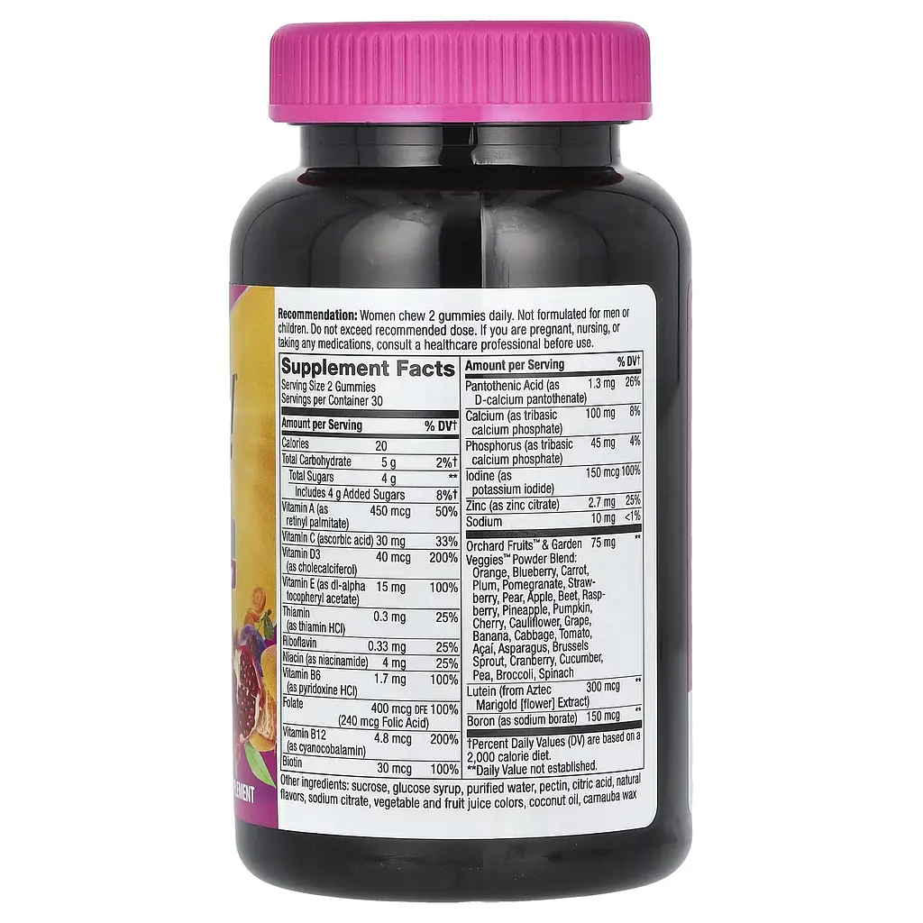 Вітаміни для Жінок від 50 років Alive!® Womens 50+ Multi Gummy - 60 жувальних цукерок - фото 2