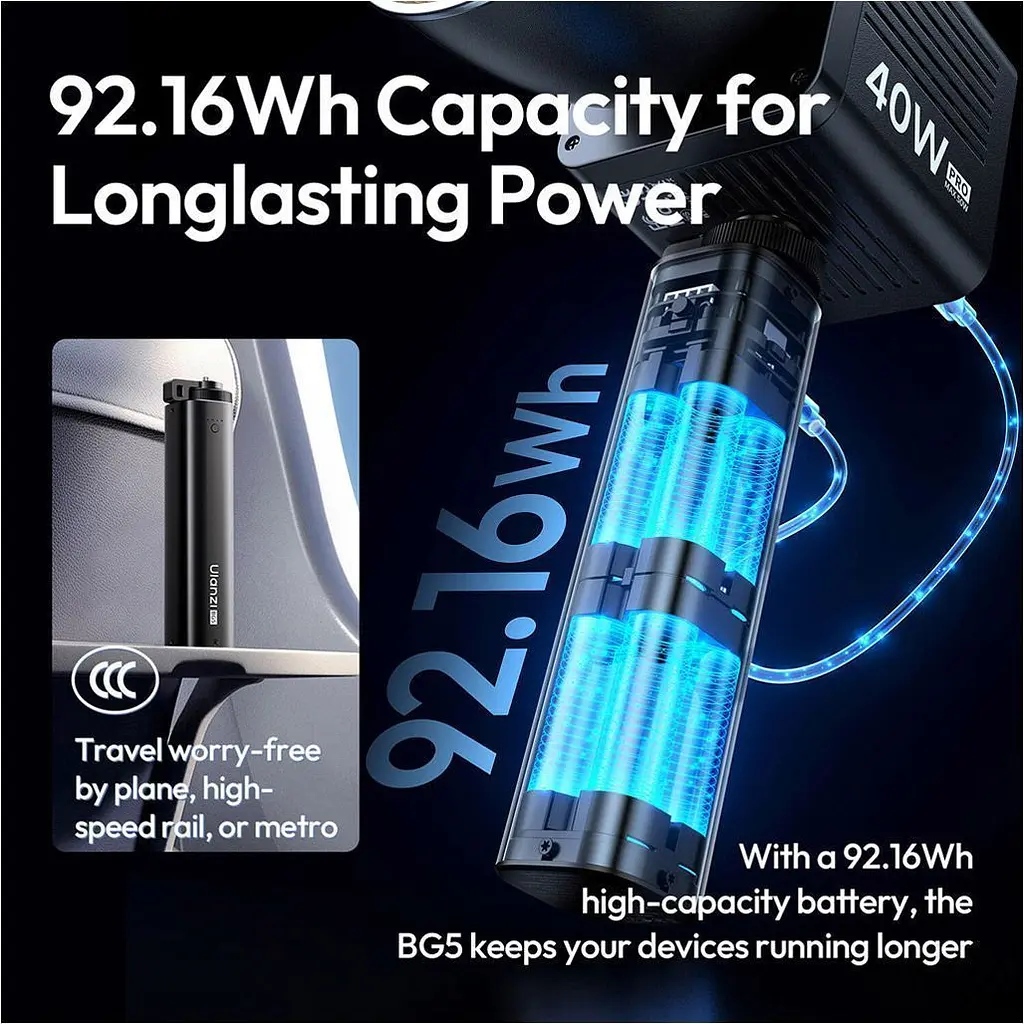 Ручка-тримач Ulanzi GB5 Handheld Battery Grip P012 6400 mAh [163549] - фото 11