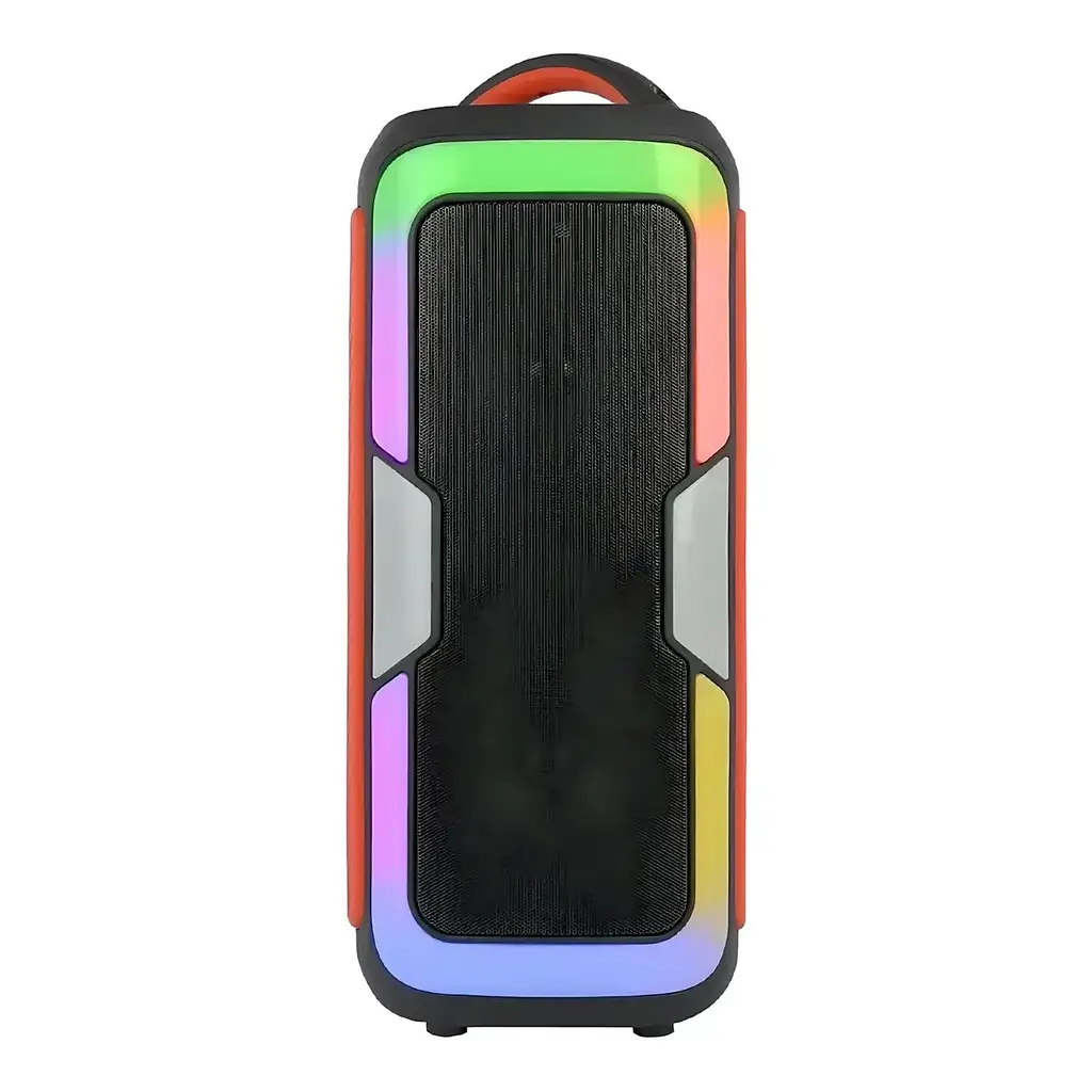 Портативная колонка Singer JQS4407 Акустическая система 25Вт RGB подсветка с микрофоном и пультом Черный - фото 3