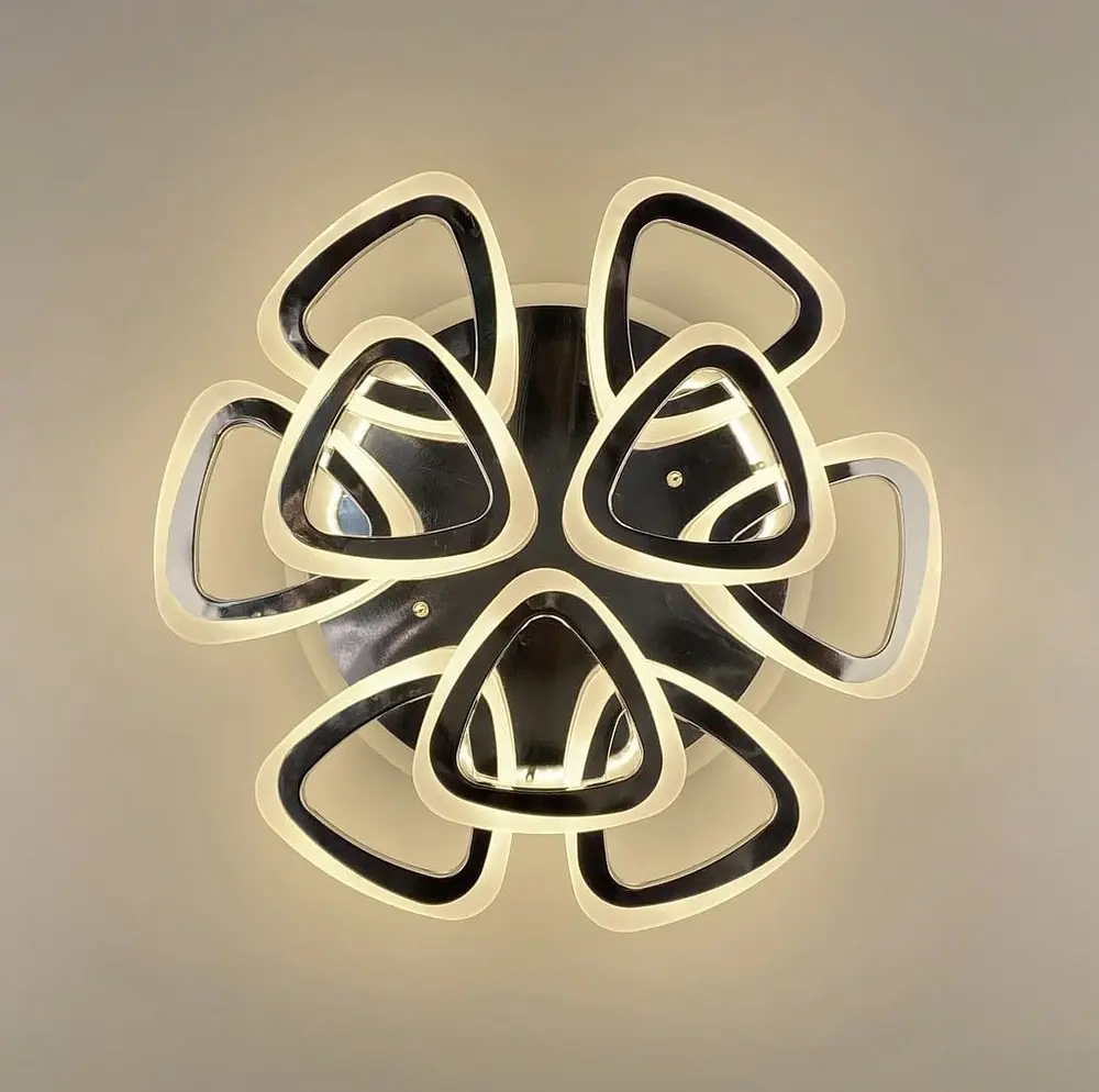 Светодиона LED люстра на 6+3 рожка треугольной формы | Ст. A 2502/6+3 RGB CH | Line F - фото 3