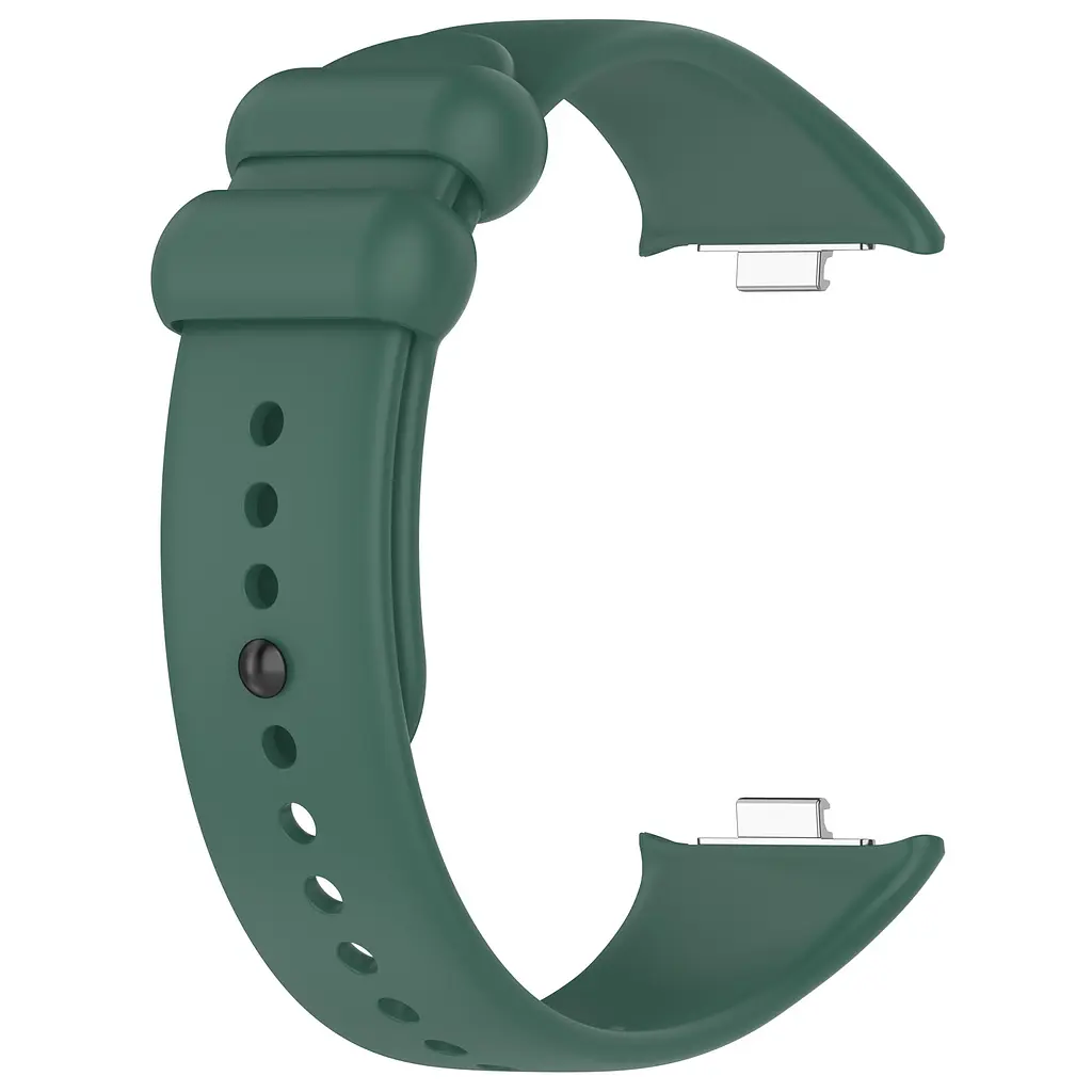Силіконовий ремінець для фітнес браслетів Xiaomi Mi Band 8 Pro/9 Pro Redmi Watch 4/5, Silicone, dark green, зі зручною застібкою, на фітнес трекер та смарт годинник, ArmorStandart (ARM73970) - фото 3