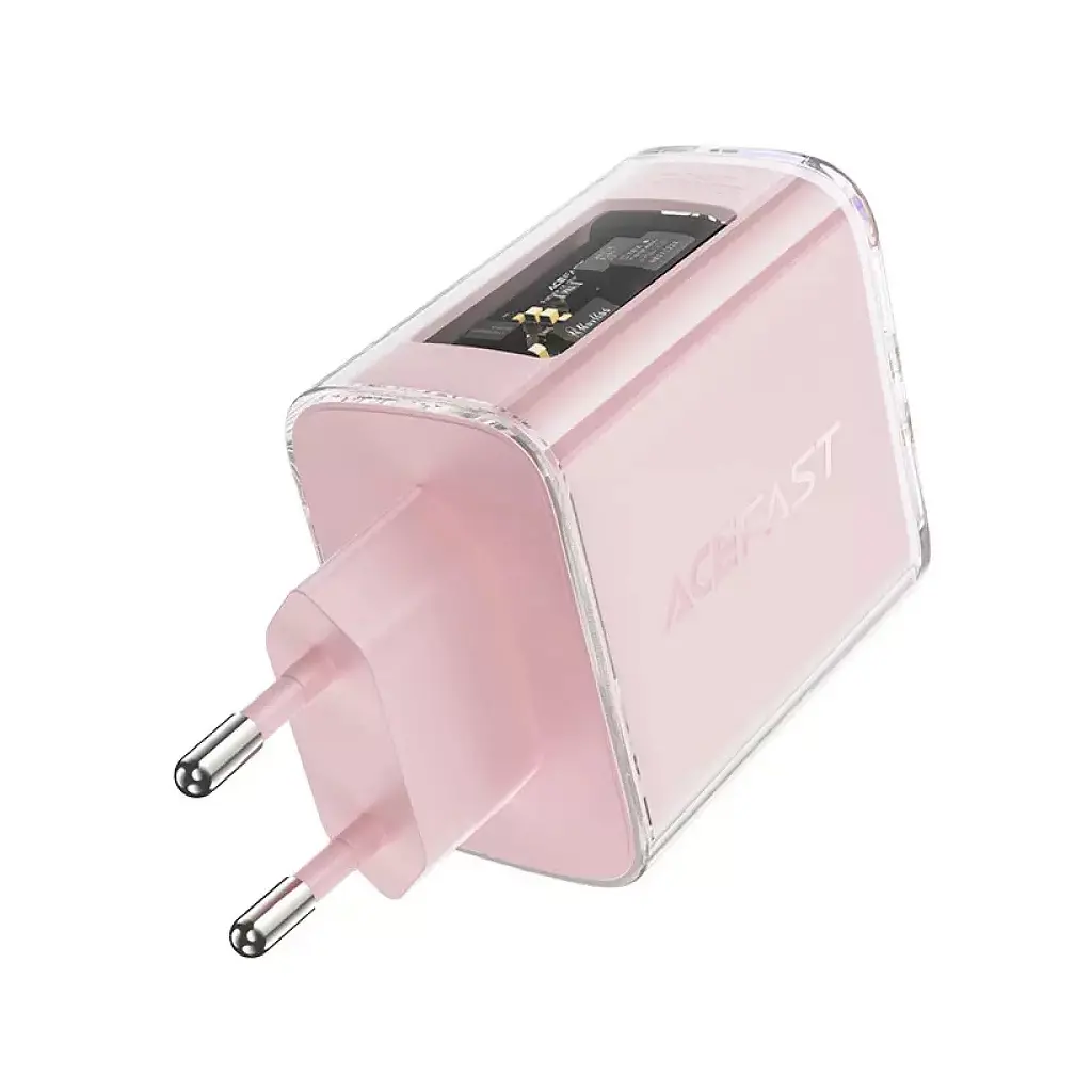 Зарядний пристрій Acefast 3xUSB 65W (2xUSB-C+USB-A) Gan A45 Fast Charger Cherry blossom (6974316282082) - фото 4