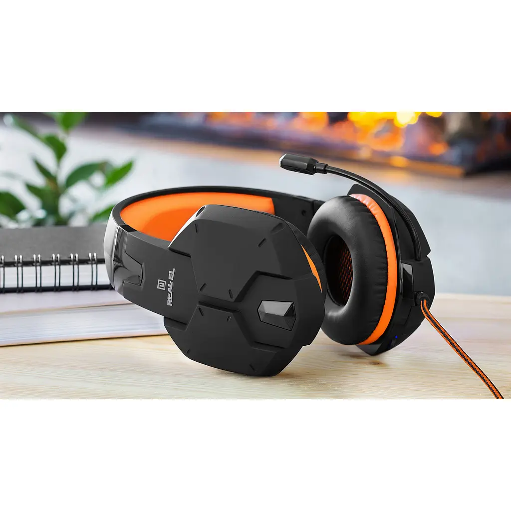 Ігрові навушники REAL-EL GDX-7700 Surround 7.1 Black/Orange (EL124100016) [112563] - фото 16