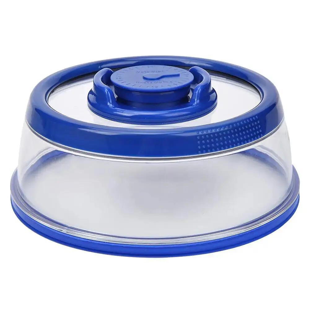 Вакуумна багаторазова кришка для продуктів Vacuum Food Sealer 19 см, A-plus Синій 85747