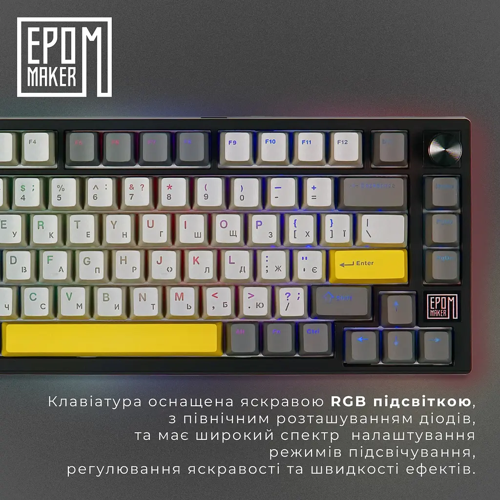Клавіатура Epomaker TH80 SE Budgerigar V2 Black механічна бездротова (TH80-SE-B-BV2) - фото 10