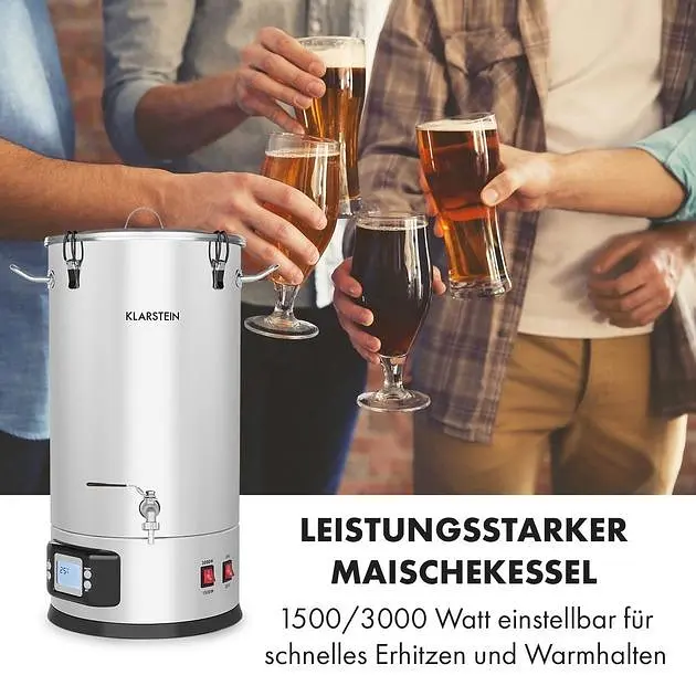 Пивоварня побутова Klarstein Mashfest 35л (10033341) - фото 2