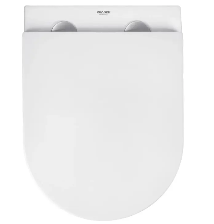 Унітаз підвісний безобідковий Kroner Harz WHI493736 RIMLESS з сидінням Slim Duroplast / Soft-close / Quick relase (KH493736WHIR) (CV029609) - фото 7
