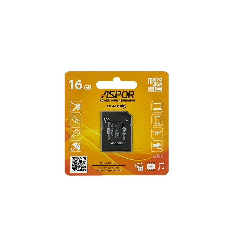 Карта пам`яті Aspor MicroSDHC 16GB UHS-I (Class 10) + SD adapter - фото 2