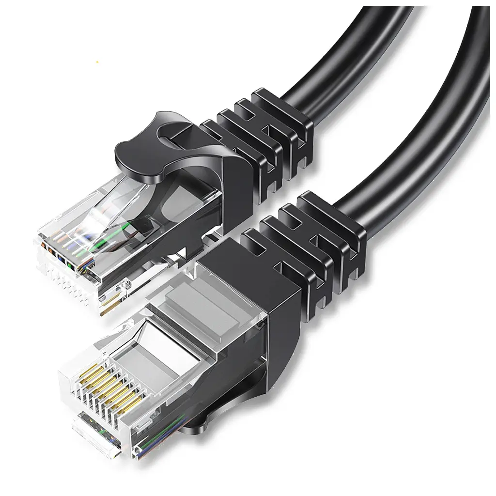 Патч-корд Essager 15 м UTP Cat. 6 RJ-45 TopSpeed Ethernet Round Cable чорний (EXCWXY-JSE01)
